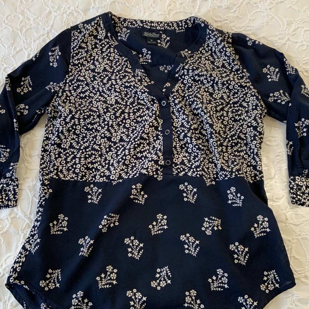 Women’s Navy Blue Lucky Brand Tunic Sz M